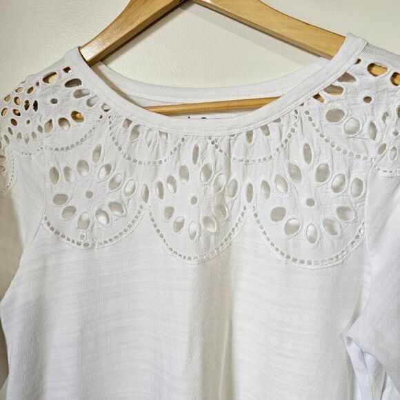 EUC LIKE NEW LOFT WHOTE CUT OUT ANGLAISE TOP SIZE SMALL - Picture 10 of 15